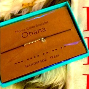 NWT Ohana Morse Code Bracelet on Adjustable Silk Cord by Lcherry